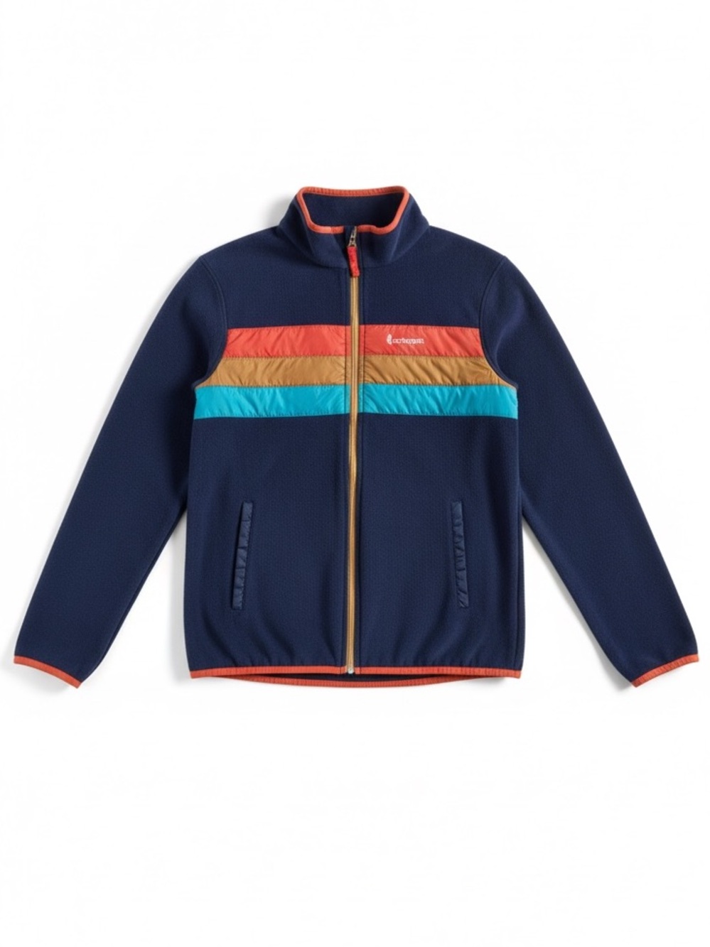Cotopaxi Fleece Jacket Full Zip Blue Colorblock Outdoor Hiking Kids XL